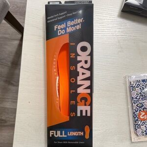 Orange Insoles Full Length Insoles